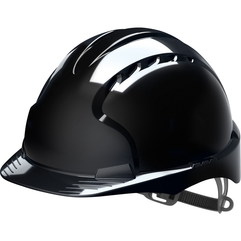 Jsp Evo2 Adjustable Safety Helmet In Black Hdpe