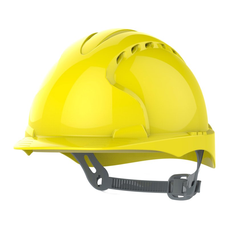 Jsp Evo2 Adjustable Safety Helmet In Yellow Hdpe