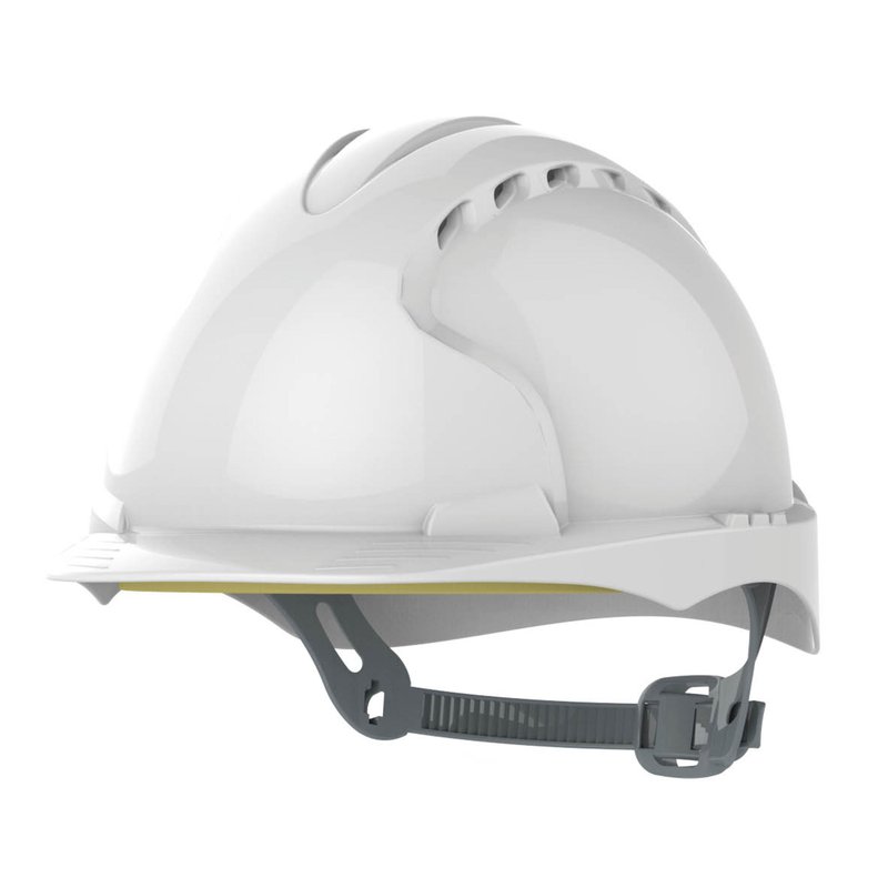 Jsp Evo2 Adjustable Safety Helmet In White Hdpe