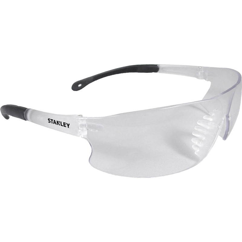 Stanley Frameless Safety Glasses In Clear Rubber