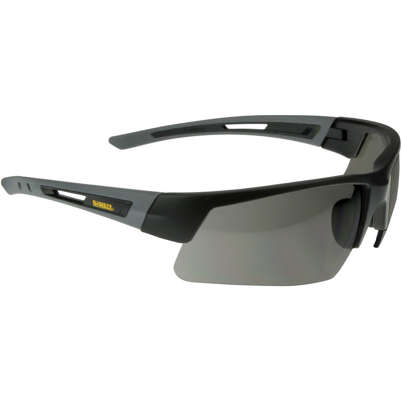 Dewalt Crosscut Safety Glasses Smoke In Black Rubber